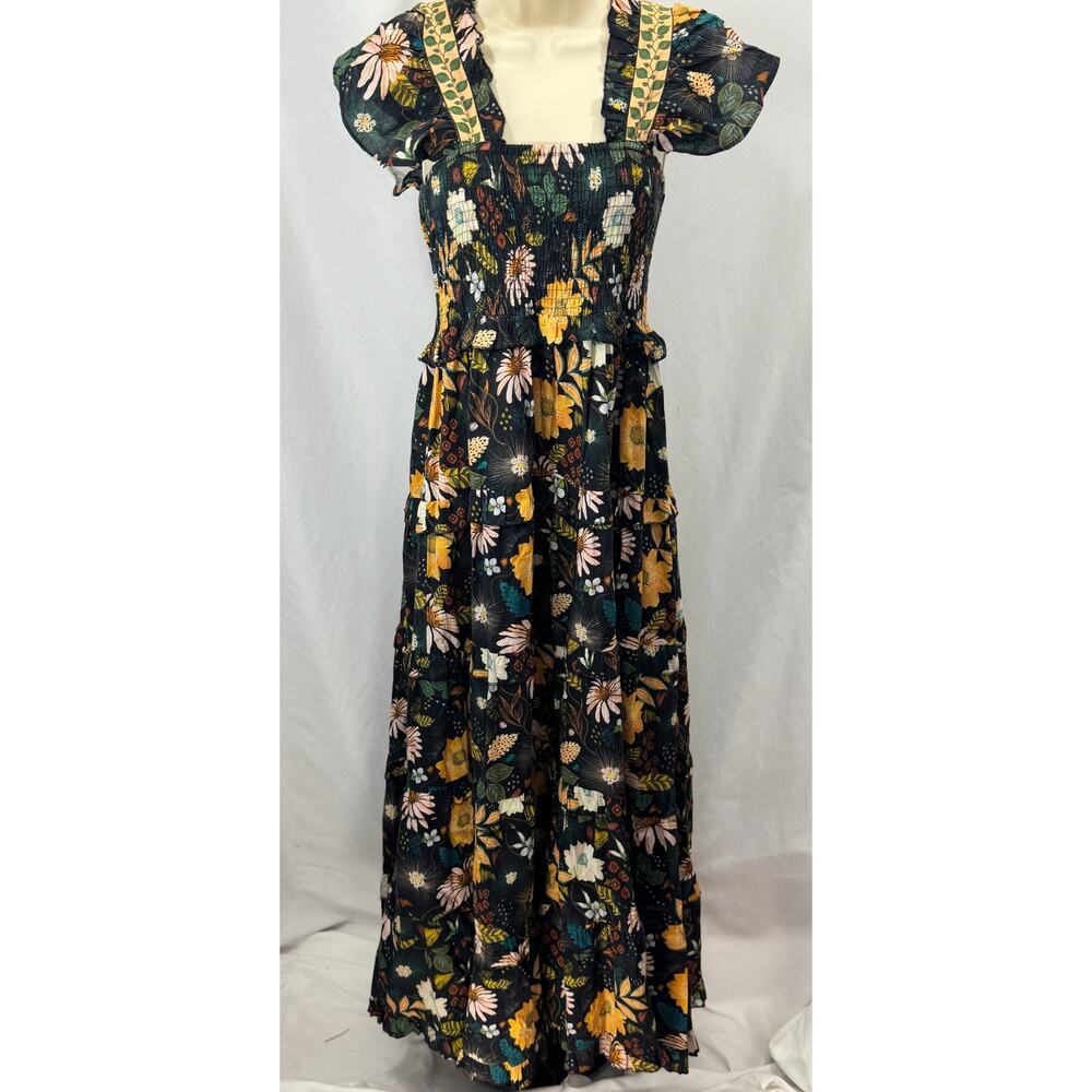 🍂 Sohana “Mia” Limited Edition Fall Floral Maxi Dress – Size Medium